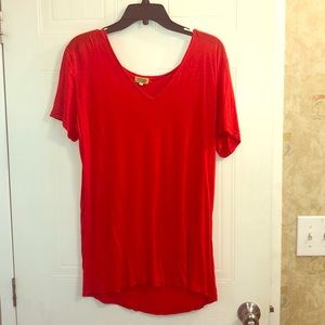 Piko Red tunic top